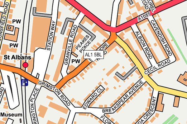 AL1 5BL map - OS OpenMap – Local (Ordnance Survey)