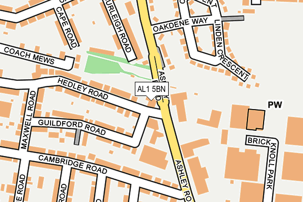 AL1 5BN map - OS OpenMap – Local (Ordnance Survey)