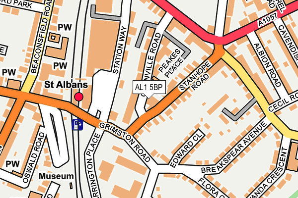 AL1 5BP map - OS OpenMap – Local (Ordnance Survey)