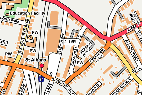 AL1 5BU map - OS OpenMap – Local (Ordnance Survey)
