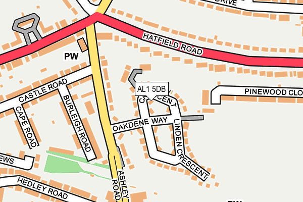 AL1 5DB map - OS OpenMap – Local (Ordnance Survey)