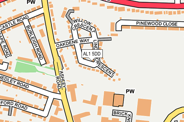 AL1 5DD map - OS OpenMap – Local (Ordnance Survey)