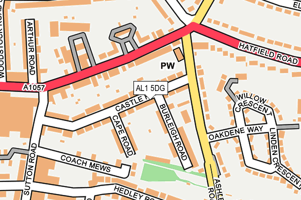 AL1 5DG map - OS OpenMap – Local (Ordnance Survey)