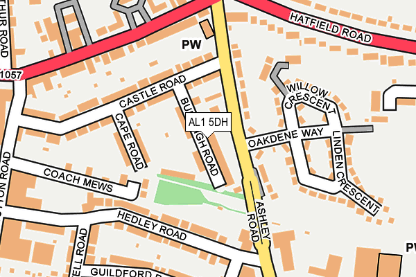 AL1 5DH map - OS OpenMap – Local (Ordnance Survey)