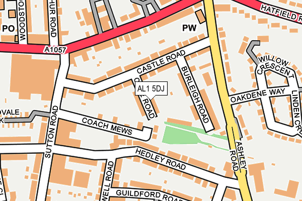 AL1 5DJ map - OS OpenMap – Local (Ordnance Survey)