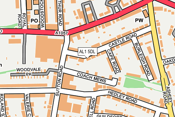 AL1 5DL map - OS OpenMap – Local (Ordnance Survey)