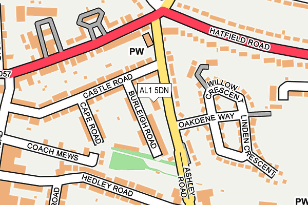 AL1 5DN map - OS OpenMap – Local (Ordnance Survey)