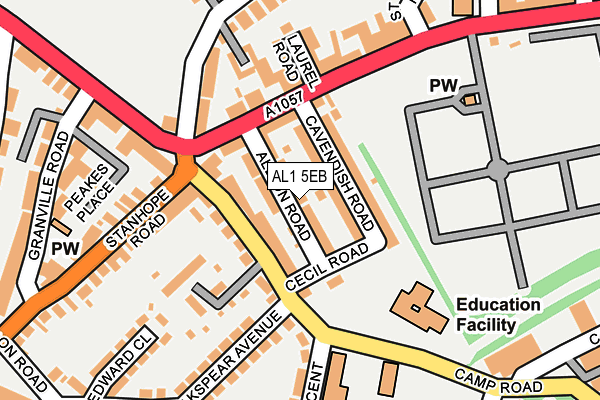 AL1 5EB map - OS OpenMap – Local (Ordnance Survey)