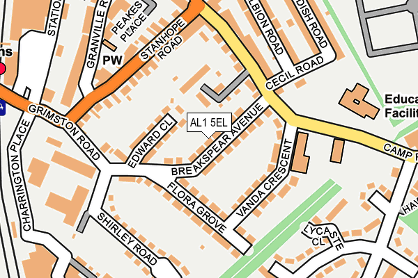 AL1 5EL map - OS OpenMap – Local (Ordnance Survey)