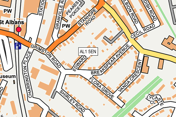 AL1 5EN map - OS OpenMap – Local (Ordnance Survey)