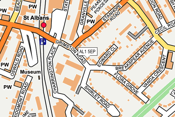 AL1 5EP map - OS OpenMap – Local (Ordnance Survey)