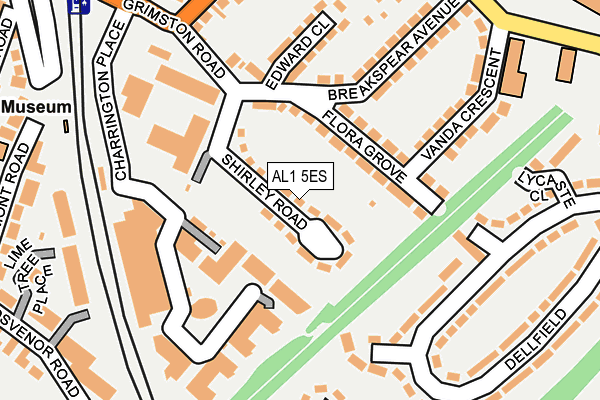 AL1 5ES map - OS OpenMap – Local (Ordnance Survey)