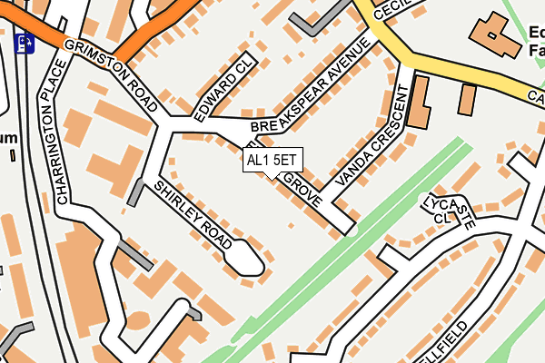 AL1 5ET map - OS OpenMap – Local (Ordnance Survey)