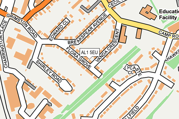 AL1 5EU map - OS OpenMap – Local (Ordnance Survey)