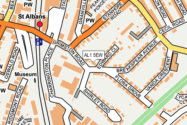 AL1 5EW map - OS OpenMap – Local (Ordnance Survey)