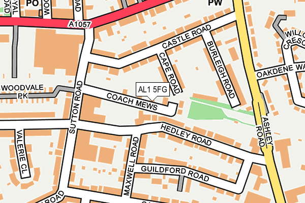 AL1 5FG map - OS OpenMap – Local (Ordnance Survey)