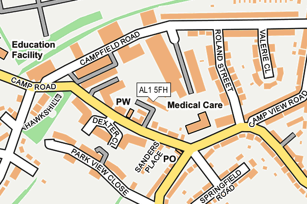 AL1 5FH map - OS OpenMap – Local (Ordnance Survey)