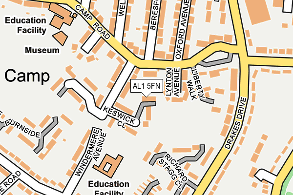 AL1 5FN map - OS OpenMap – Local (Ordnance Survey)