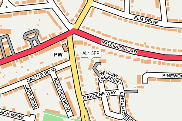 AL1 5FP map - OS OpenMap – Local (Ordnance Survey)