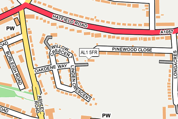 AL1 5FR map - OS OpenMap – Local (Ordnance Survey)