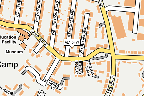 AL1 5FW map - OS OpenMap – Local (Ordnance Survey)