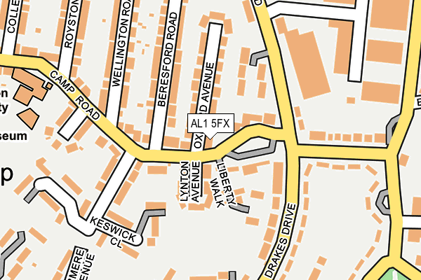 AL1 5FX map - OS OpenMap – Local (Ordnance Survey)