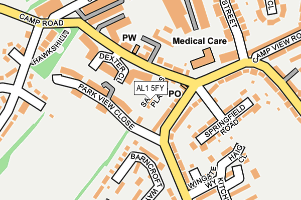AL1 5FY map - OS OpenMap – Local (Ordnance Survey)