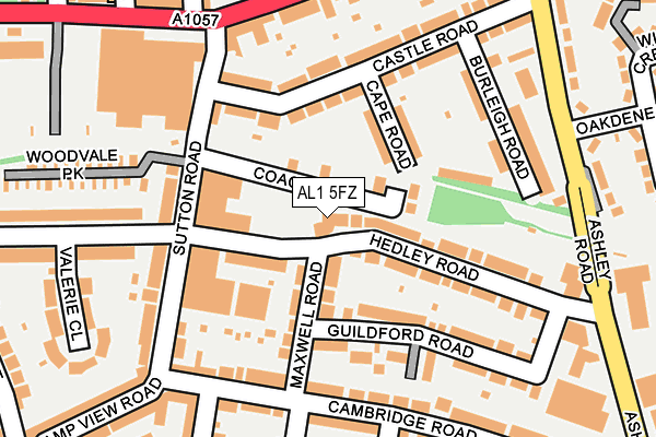 AL1 5FZ map - OS OpenMap – Local (Ordnance Survey)