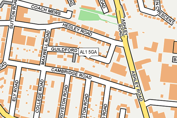 AL1 5GA map - OS OpenMap – Local (Ordnance Survey)