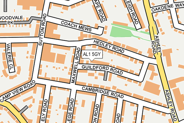 AL1 5GY map - OS OpenMap – Local (Ordnance Survey)