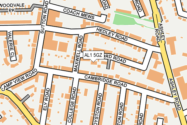 AL1 5GZ map - OS OpenMap – Local (Ordnance Survey)
