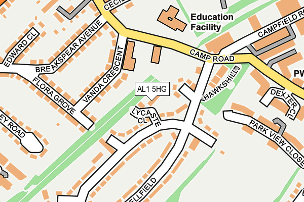 AL1 5HG map - OS OpenMap – Local (Ordnance Survey)