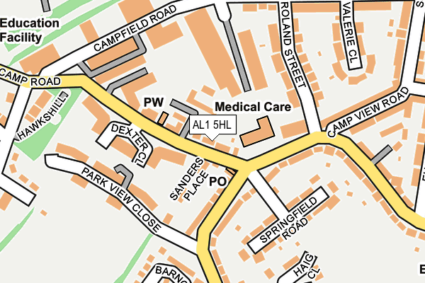 AL1 5HL map - OS OpenMap – Local (Ordnance Survey)