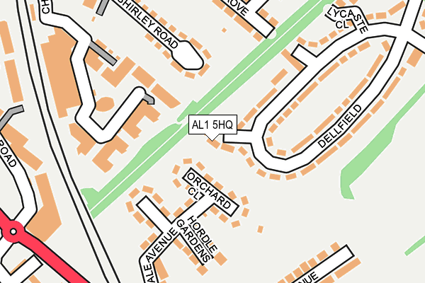 AL1 5HQ map - OS OpenMap – Local (Ordnance Survey)