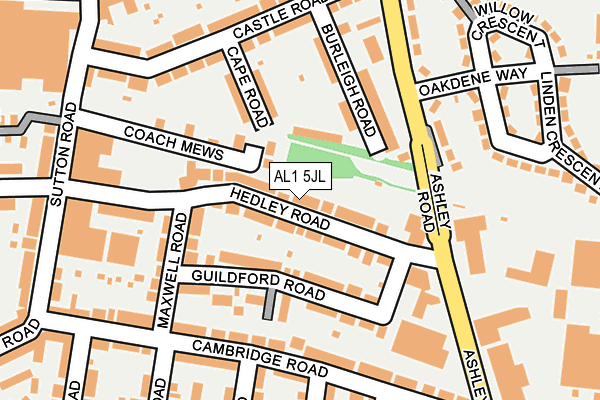 AL1 5JL map - OS OpenMap – Local (Ordnance Survey)