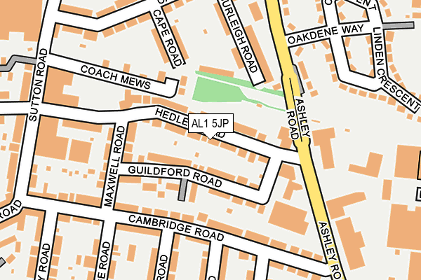 AL1 5JP map - OS OpenMap – Local (Ordnance Survey)