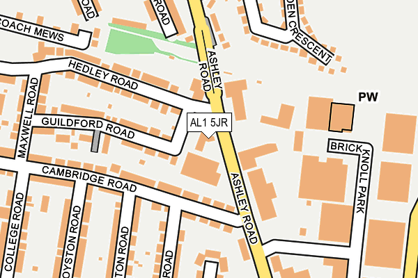 AL1 5JR map - OS OpenMap – Local (Ordnance Survey)