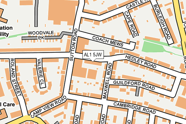 AL1 5JW map - OS OpenMap – Local (Ordnance Survey)