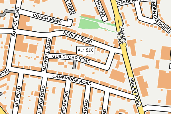 AL1 5JX map - OS OpenMap – Local (Ordnance Survey)