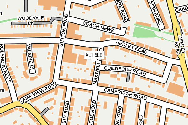 AL1 5LB map - OS OpenMap – Local (Ordnance Survey)