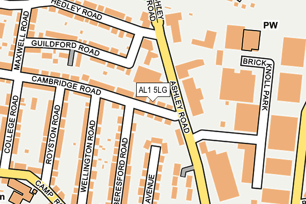 AL1 5LG map - OS OpenMap – Local (Ordnance Survey)