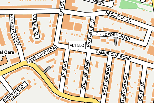 AL1 5LQ map - OS OpenMap – Local (Ordnance Survey)