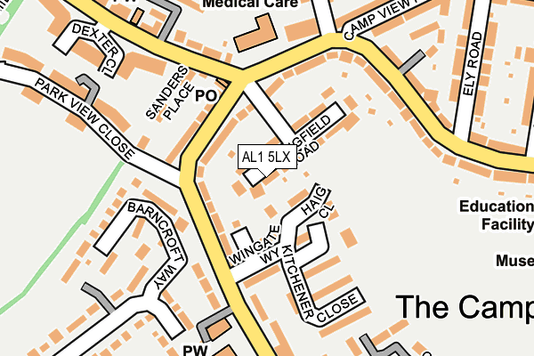AL1 5LX map - OS OpenMap – Local (Ordnance Survey)