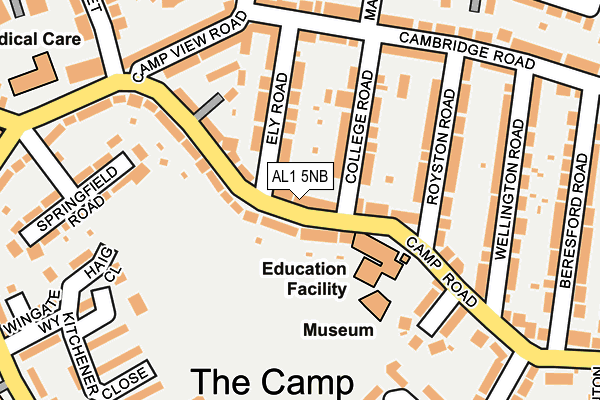 AL1 5NB map - OS OpenMap – Local (Ordnance Survey)