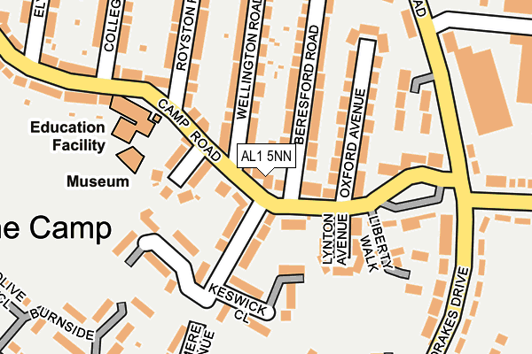 AL1 5NN map - OS OpenMap – Local (Ordnance Survey)