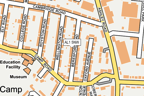 AL1 5NW map - OS OpenMap – Local (Ordnance Survey)