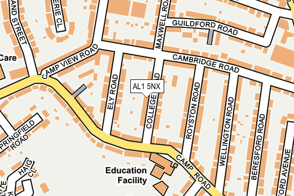 AL1 5NX map - OS OpenMap – Local (Ordnance Survey)