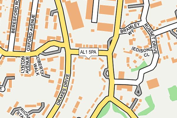 AL1 5PA map - OS OpenMap – Local (Ordnance Survey)