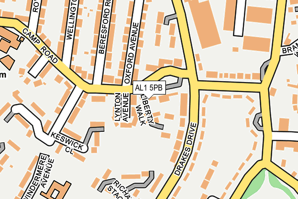 AL1 5PB map - OS OpenMap – Local (Ordnance Survey)
