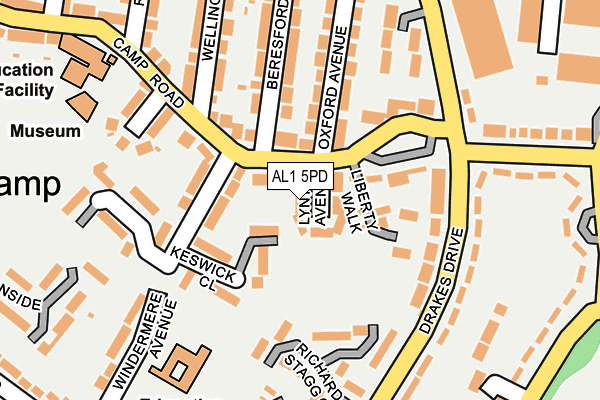 AL1 5PD map - OS OpenMap – Local (Ordnance Survey)